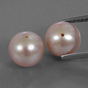 Pedras preciosas de pérola rosa natural de 6,30 ct, esfera / bola, opaco