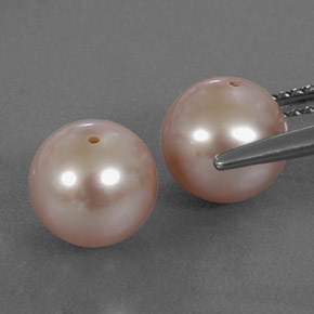 Pedras preciosas de pérola rosa natural de 6,30 ct, esfera / bola, opaco
