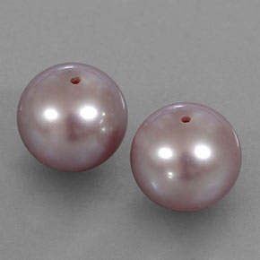 Pedras preciosas de Pérola rosa prateado natural de 6.40 ct, Esfera / Bola, Opaco