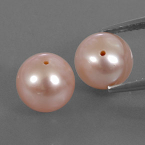Pedras preciosas de pérola rosa natural de 6,12 ct, esfera / bola, opaco