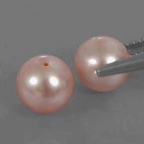 Pedras preciosas de pérola rosa natural de 6,12 ct, esfera / bola, opaco