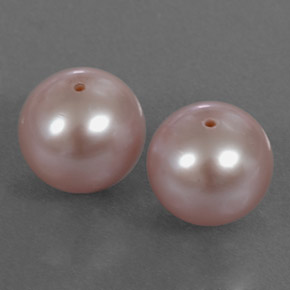 Pedras preciosas de Pérola rosa prateado natural de 6.99 ct, Esfera / Bola, Opaco