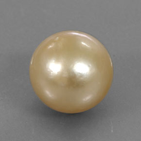 Pérola amarelo natural 15,02ct, esfera / bola, opaco