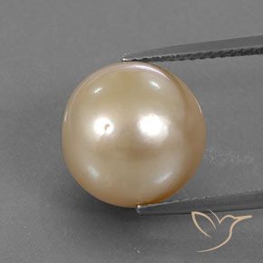 Pérola Laranja claro Natural 12.62ct, Esfera / Bola, Opaco