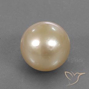 Pérola Laranja claro Natural 12.62ct, Esfera / Bola, Opaco