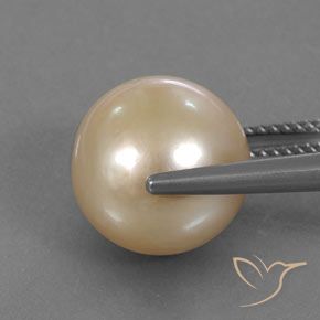 Pérola Laranja claro Natural 12.62ct, Esfera / Bola, Opaco