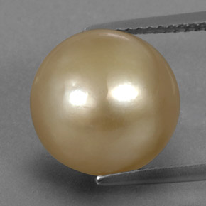 Pérola ouro natural 13,35ct, esfera / bola, opaco