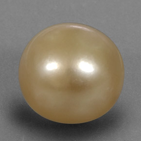 Pérola ouro natural 13,35ct, esfera / bola, opaco