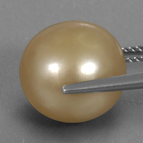 Pérola ouro natural 13,35ct, esfera / bola, opaco