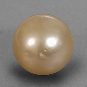 Pérola Dourado Natural 12.36ct, Esfera / Bola, Opaco