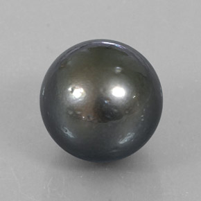 Pérola Prata escura Natural 13.16ct, Esfera / Bola, Opaco