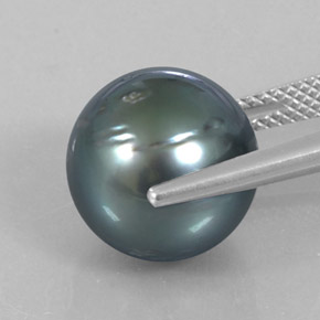 Pérola Prata Natural 12.54ct, Esfera / Bola, Opaco