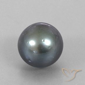 Pérola cinza natural 12,49ct, esfera / bola, opaco