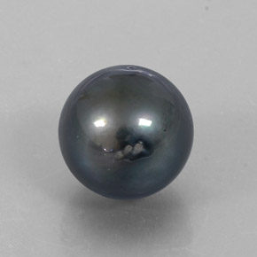 Pérola cinza natural 12,65ct, esfera / bola, opaco