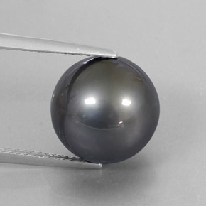 Pérola prateado natural 13,13ct, esfera / bola, opaco