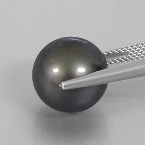 Pérola prateado natural 13,13ct, esfera / bola, opaco