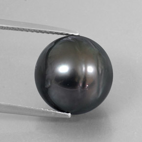 Pérola Prata escura Natural 14.52ct, Esfera / Bola, Opaco