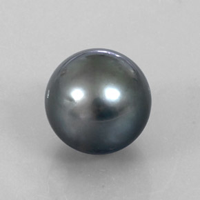 Pérola cinza natural 13,50ct, esfera / bola, opaco