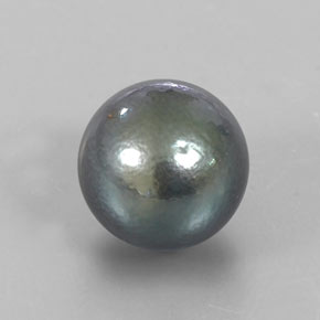 Pérola cinza natural 13,23ct, esfera / bola, opaco