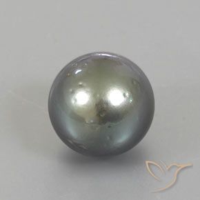Pérola Cinza médio-escuro Natural 12.95ct, Esfera / Bola, Opaco
