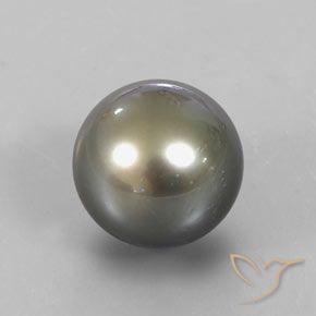 Pérola Cinza médio-escuro Natural 13.25ct, Esfera / Bola, Opaco
