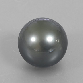 Pérola cinza natural 13,23ct, esfera / bola, opaco