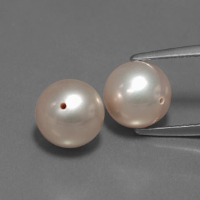 Pedras preciosas de pérola rosa natural de 6,24 ct, esfera / bola, opaco