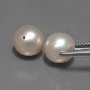 Pedras preciosas de pérola rosa natural de 6,24 ct, esfera / bola, opaco