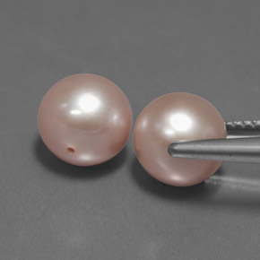 Pedras preciosas de pérola rosa natural de 6,89 ct, esfera / bola, opaco