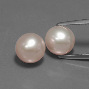 Pedras preciosas de pérola rosa natural de 6,07 ct, esfera / bola, opaco