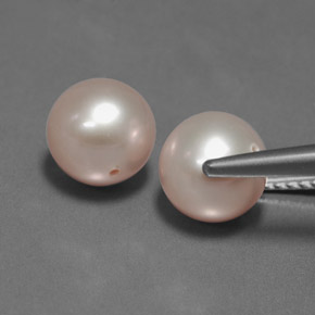 Pedras preciosas de pérola rosa natural de 6,07 ct, esfera / bola, opaco