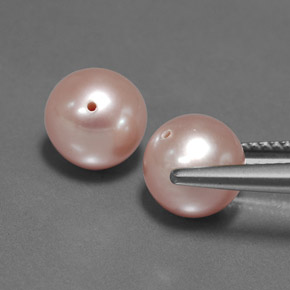 Pedras preciosas de pérola rosa natural de 6,61 ct, esfera / bola, opaco