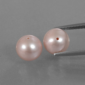Pedras preciosas de pérola rosa natural de 6,03 ct, esfera / bola, opaco