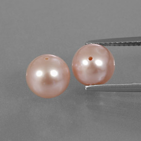 Pedras preciosas de pérola rosa natural de 6,17 ct, esfera / bola, opaco