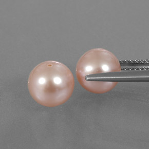 Pedras preciosas de pérola rosa natural de 6,17 ct, esfera / bola, opaco