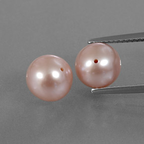 Pedras preciosas de pérola rosa natural de 7,10 ct, esfera / bola, opaco