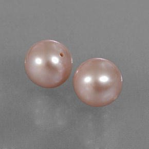 Pedras preciosas de pérola rosa natural de 7,10 ct, esfera / bola, opaco