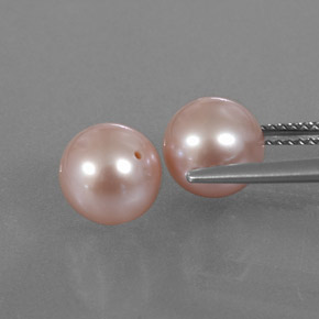 Pedras preciosas de pérola rosa natural de 7,10 ct, esfera / bola, opaco