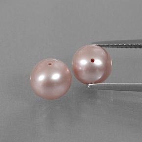 Pedras preciosas de pérola rosa natural de 5,94 ct, esfera / bola, opaco