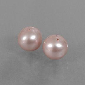 Pedras preciosas de pérola rosa natural de 5,94 ct, esfera / bola, opaco
