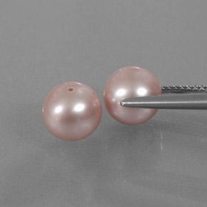 Pedras preciosas de pérola rosa natural de 5,94 ct, esfera / bola, opaco