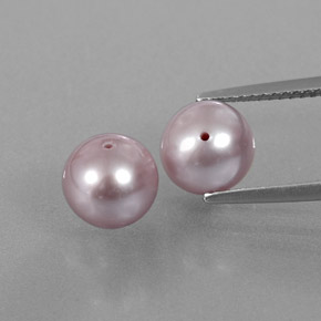 Pedras preciosas de pérola rosa natural de 6,22 ct, esfera / bola, opaco