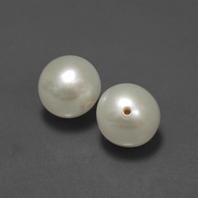 Pedras preciosas de pérola creme natural de  ct, esfera / bola, opaco