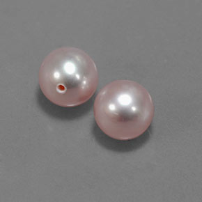 Pedras preciosas de Pérola rosa prateado natural de 5.55 ct, Esfera / Bola, Opaco