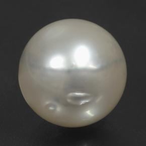 Pérola Cinza claro Natural 12.39ct, Esfera / Bola, Opaco
