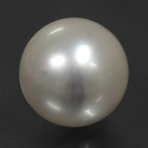 Pérola Cinza claro Natural 12.39ct, Esfera / Bola, Opaco