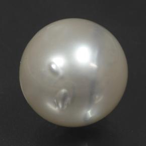 Pérola Cinza claro Natural 12.39ct, Esfera / Bola, Opaco