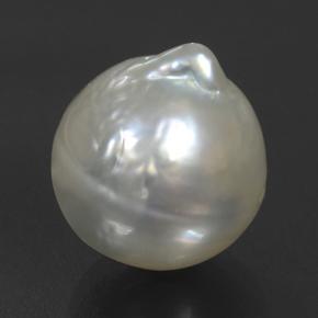 Pérola cinza natural 10,09ct, formato de pêra, opaco