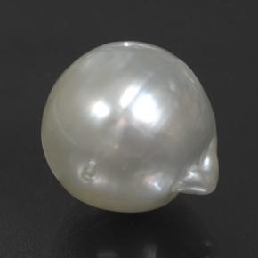 Pérola cinza natural 10,09ct, formato de pêra, opaco
