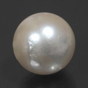 Pérola creme natural 14,32ct, esfera / bola, opaco